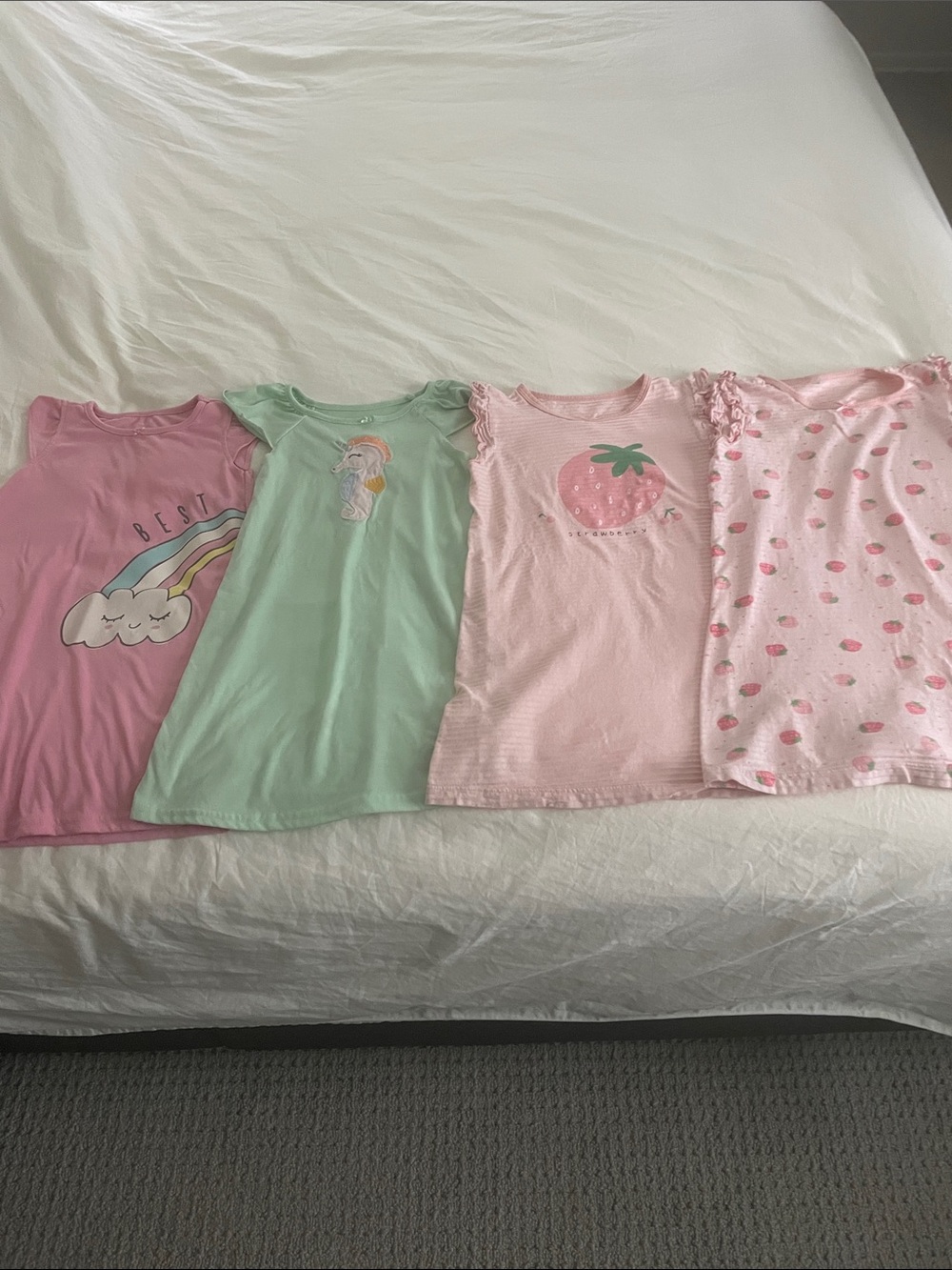 Girls Bundle of 4 Nightgowns  sz 4 and 5. Two are NWT
